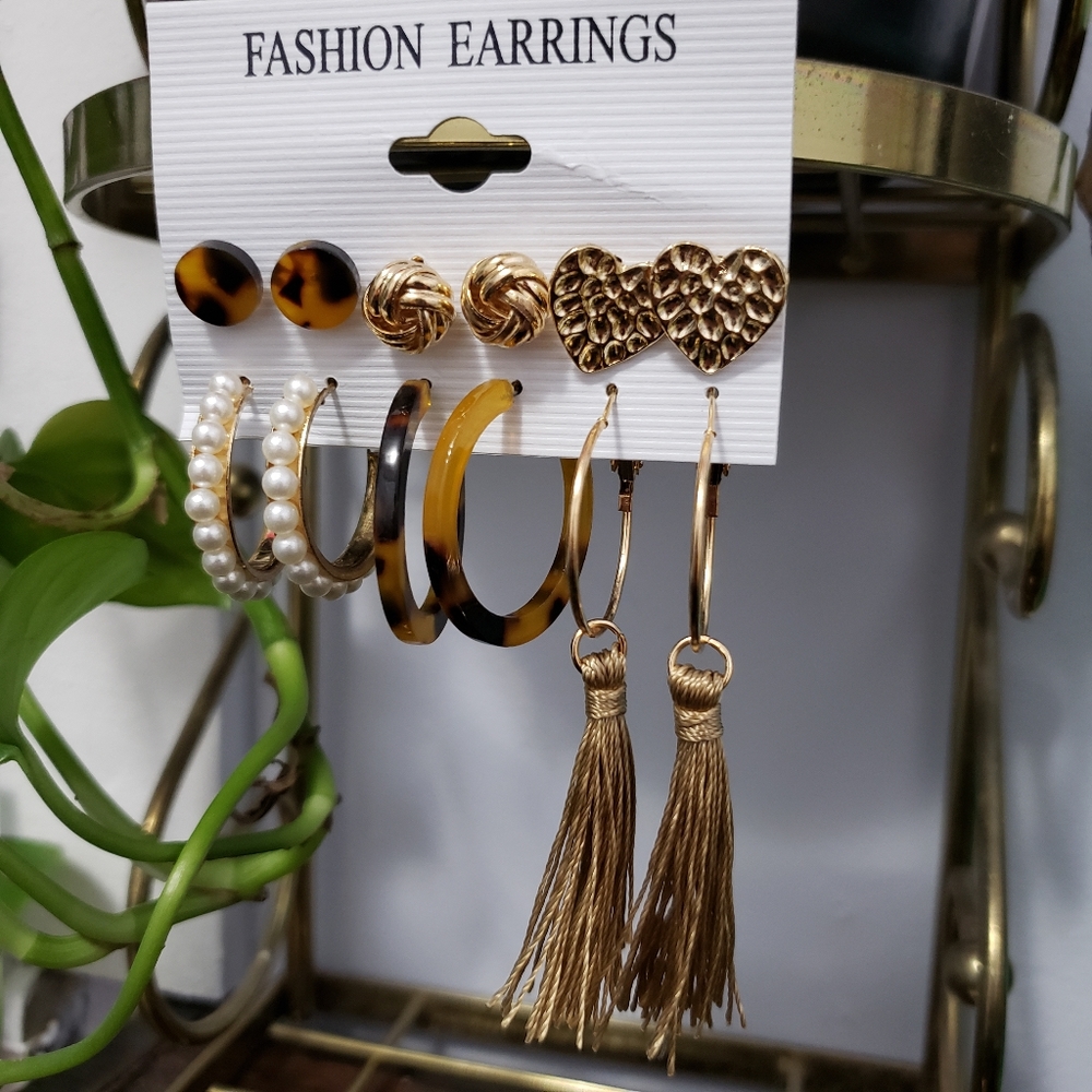 6 Pairs Women’s Fashion Earrings